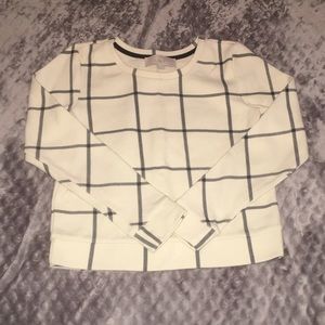 LOFT Windowpane Plaid Long Sleeve Blouse!